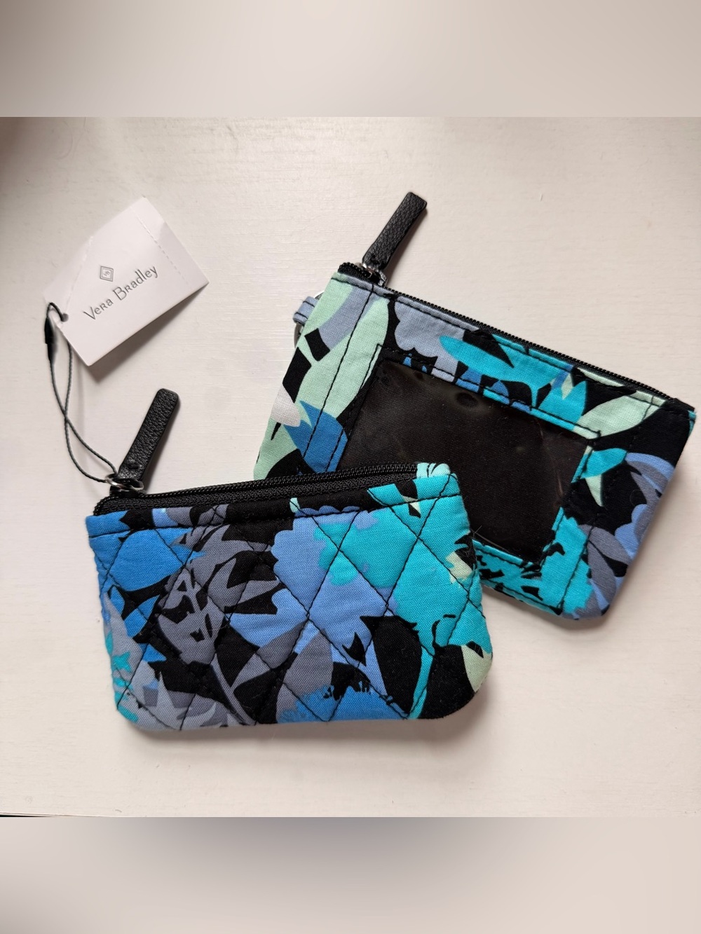 Vera Bradley Blue Floral Pouch Set
